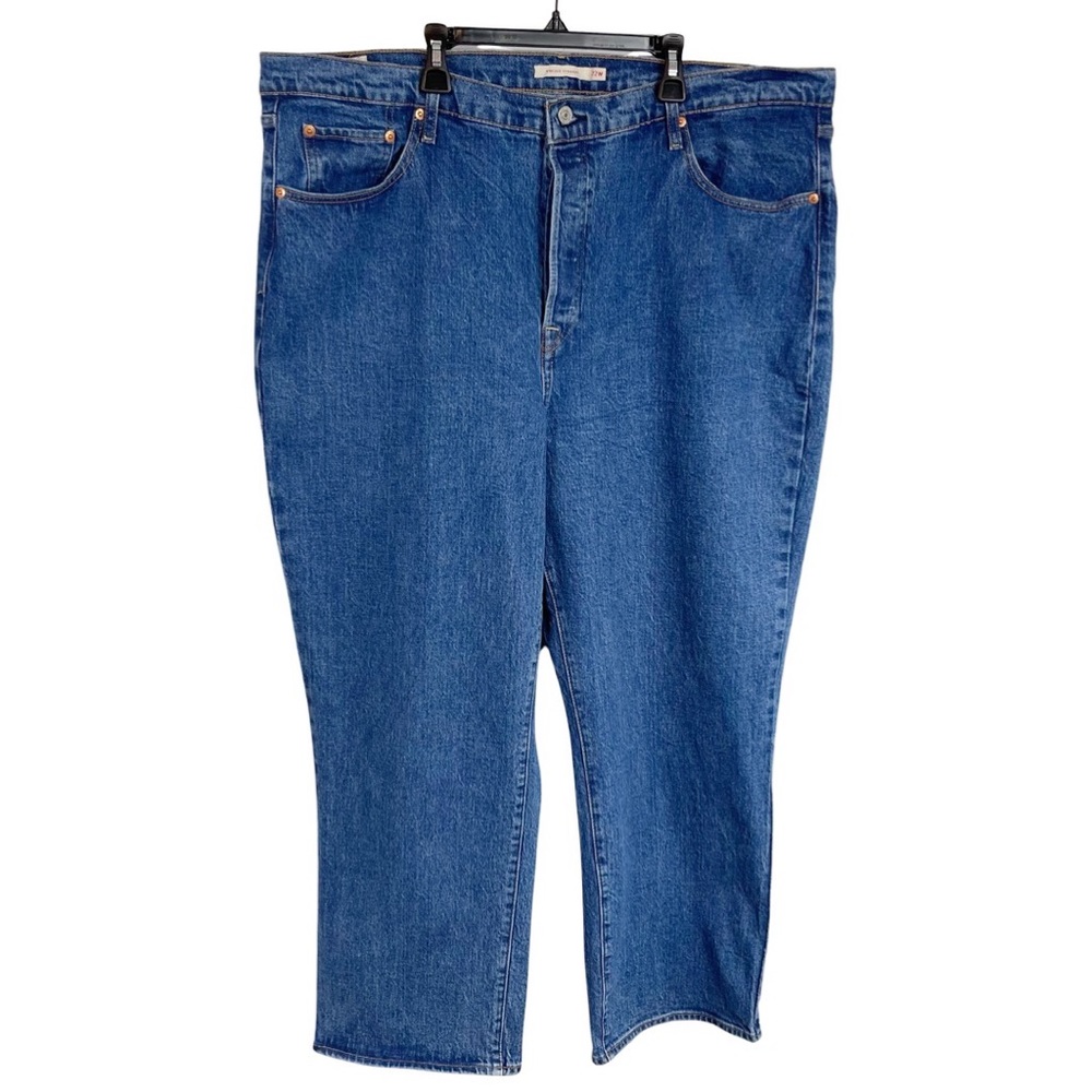 Levi’s Ribcage Straight Ankle Jeans 22W Long Button Fly - Picture 1 of 11